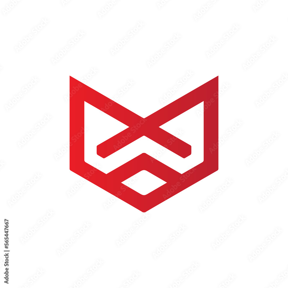 fox icon, logo for gamers, strong icon in red color fox icon, logo for gamers, strong icon in red color
