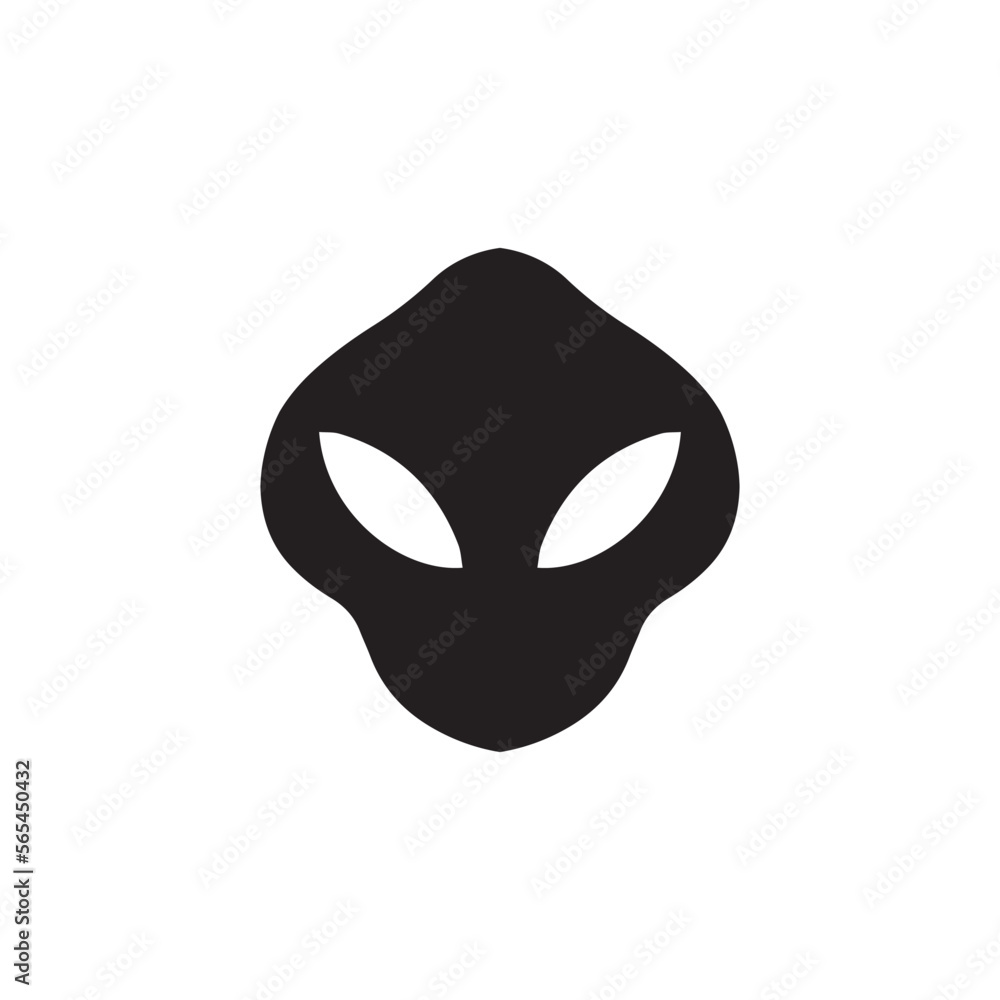 alien logo icon, creature, face of unknown entity