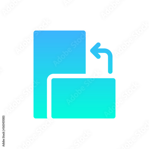 rotate flat gradient icon