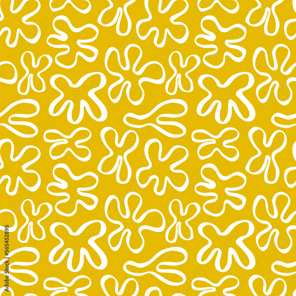 Simple vector texture with hand drawn ink shapes. Ink doodles seamless pattern. Organic shapes minimalistic background Simple vector texture with hand drawn ink shapes. Ink doodles seamless pattern. Organic shapes minimalistic background