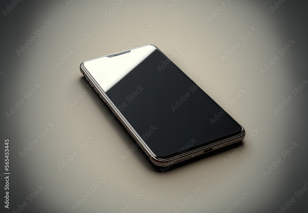 smartphone theme on clean background created with Generative AI technology smartphone theme on clean background created with Generative AI technology