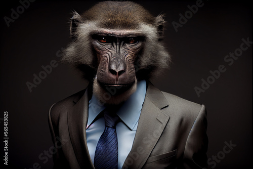 Animal in business Suit - Baboon
