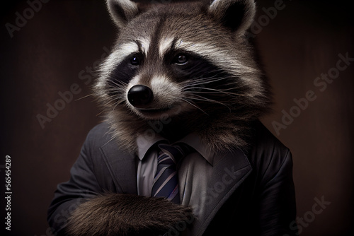 Animal in business Suit - Raccoon