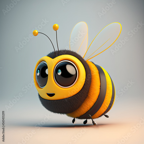 Cute Cartoon Bumble Bee Cha...