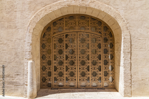 Ornate metal grill over a doorway in Provence.