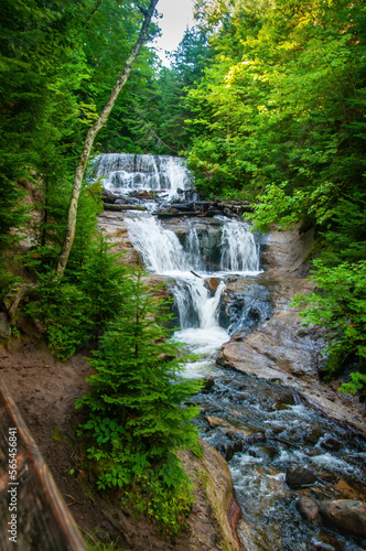 beautiful Sable Falls in Northern Michigan Forest