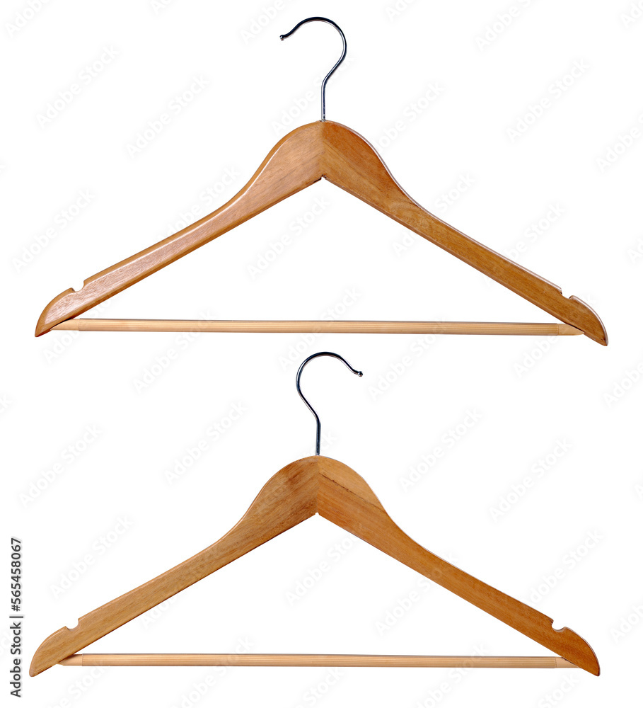 Clothes hanger in the wardrobe and dressing room. Household accessories. Isolated background. Clothes hanger in the wardrobe and dressing room. Household accessories. Isolated background.