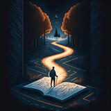 A Book Illuminates the Path through the Woods