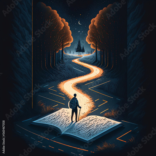 A Book Illuminates the Path through the Woods
