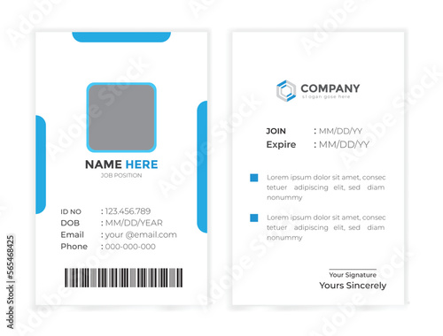 Id card template