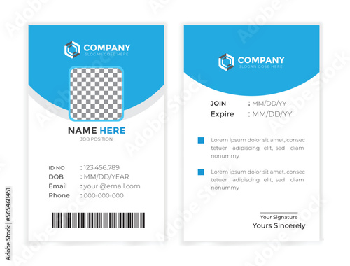 Id card template