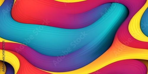 Smooth wave flowing rainbow gradient background 3D  liquid abstract wallpaper design.  