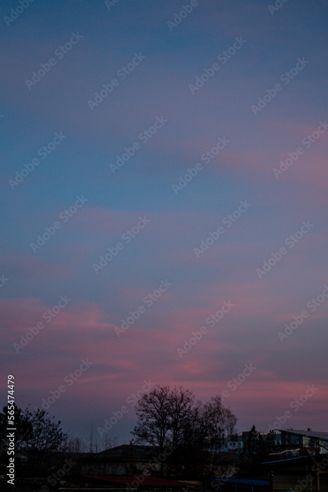 Obraz premium sunset in the city