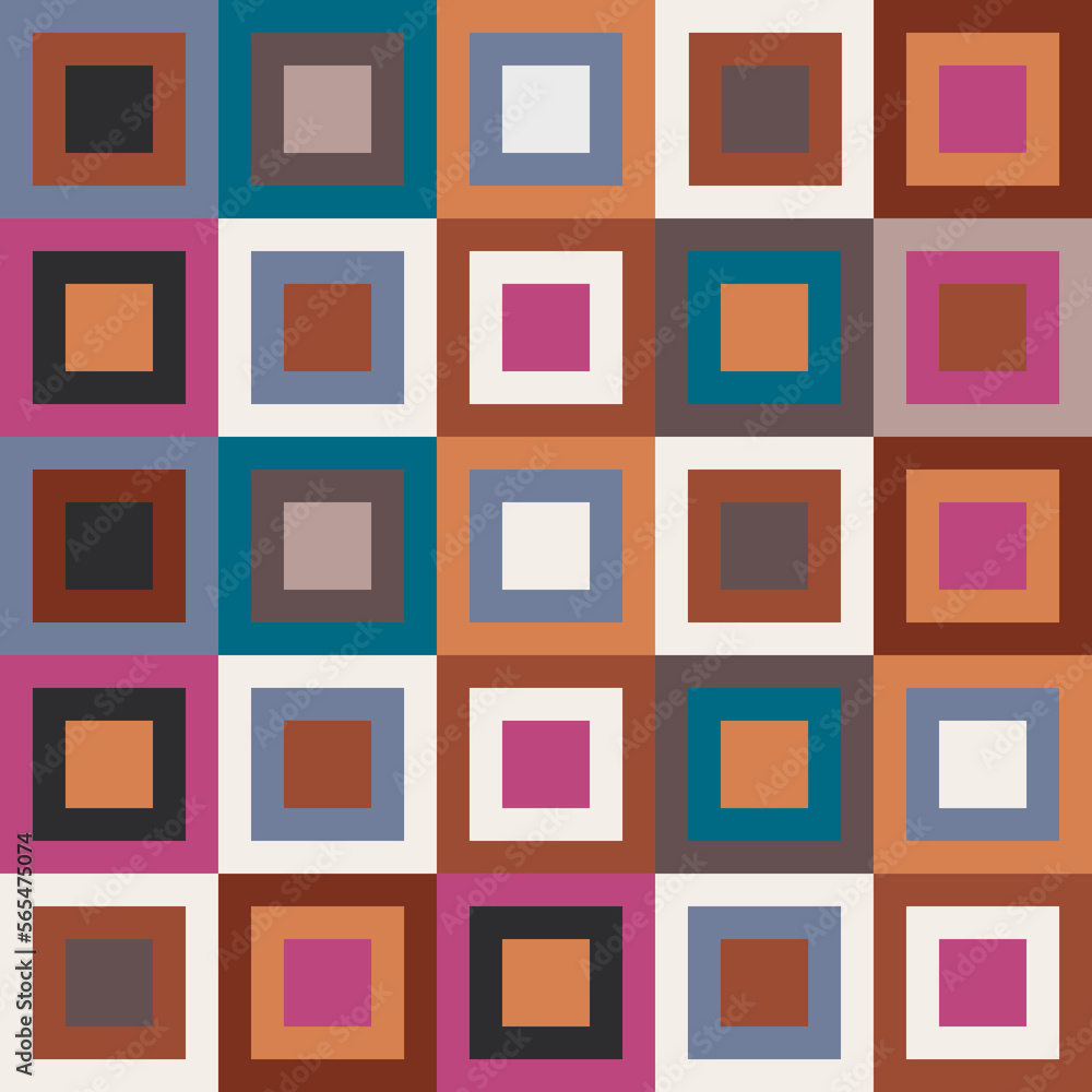 Pattern with a pattern of combinations of squares of different diameters on a contrasting background for textiles, printing, presentations Pattern with a pattern of combinations of squares of different diameters on a contrasting background for textiles, printing, presentations