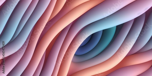 Wallpaper Mural Smooth wave flowing rainbow gradient background 3D, liquid abstract wallpaper design.  Torontodigital.ca