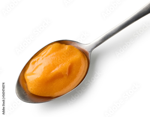 spoon of vegetable puree