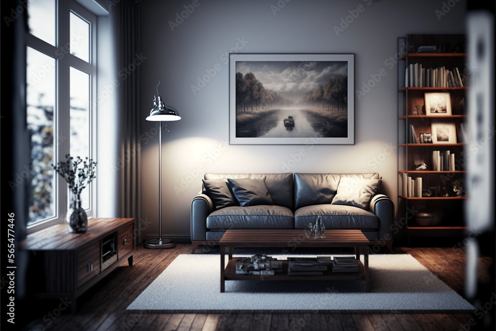 Interior design of a modern room Interior design of a modern room