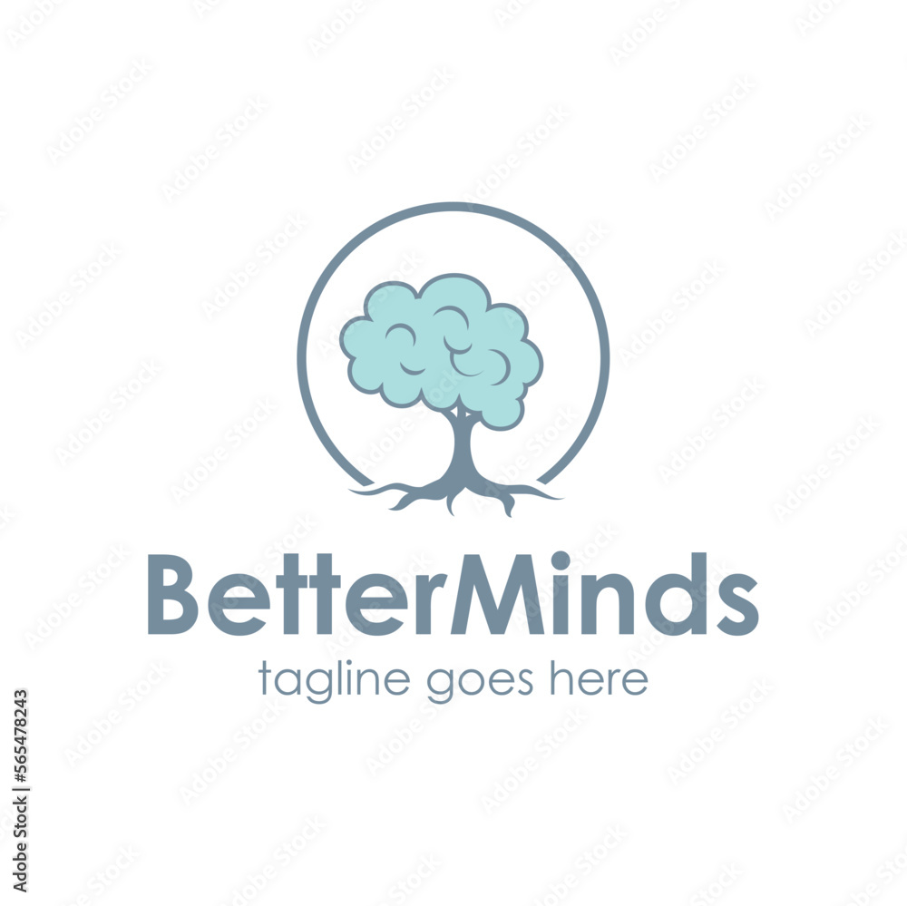 Better Mind Logo Design Template with mind icon and a tree. Perfect for business, company, restaurant, mobile, app, etc. Better Mind Logo Design Template with mind icon and a tree. Perfect for business, company, restaurant, mobile, app, etc.