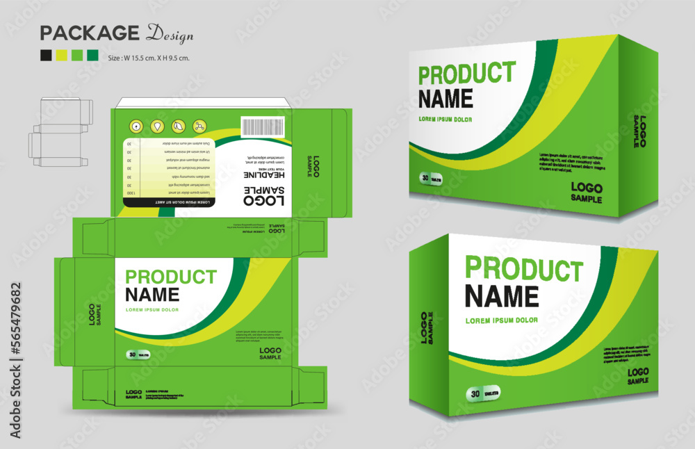 Cosmetic box design, Medical Package design template, Supplements Box ...