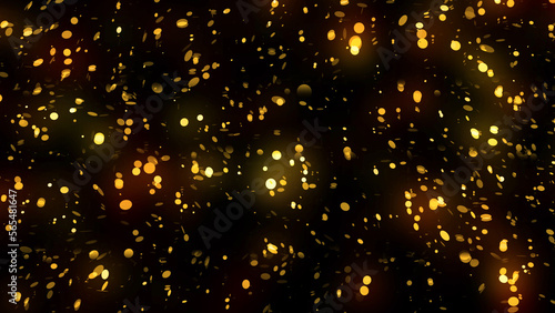 3D rendering of bright festive golden confetti that will be useful for any material