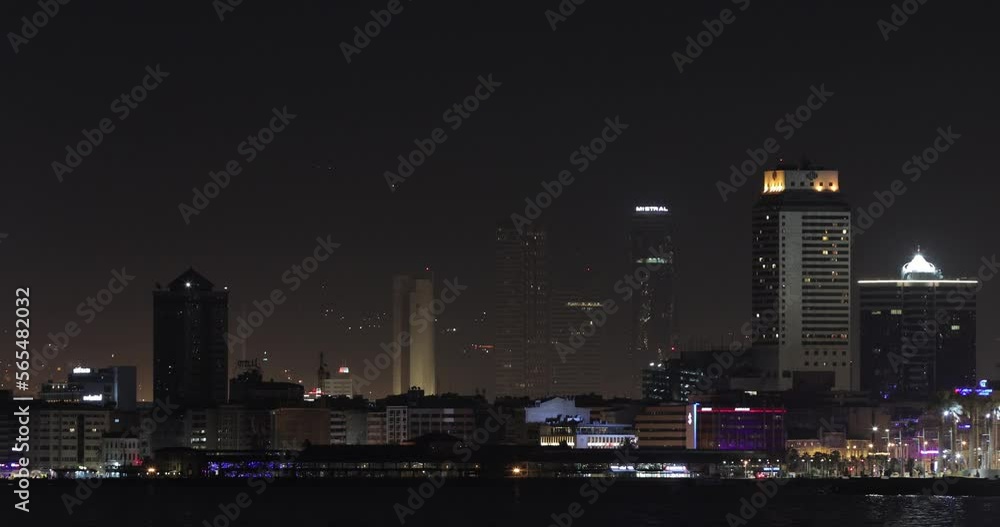 izmir Alsancak city night view izmir Alsancak city night view