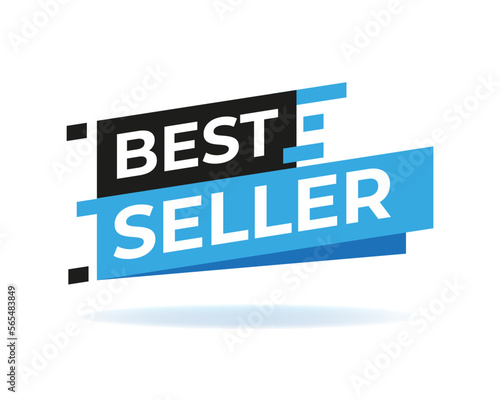 Best seller label. Sale banner template, Vector illustration