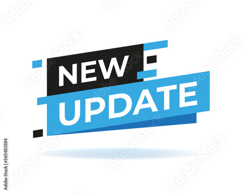 New update banner template isolated on white background.Vector illustration for store, online shop, web, app