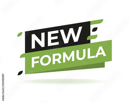 New formula banner sign. new formula speech bubble label