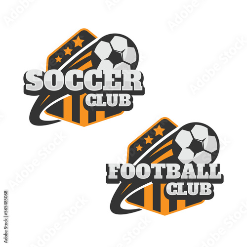 Football or soccer club logo badge vector