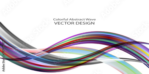 Colorful Abstract wave. gradient flowing wave lines. Futuristic technology concept. Vector illustration 