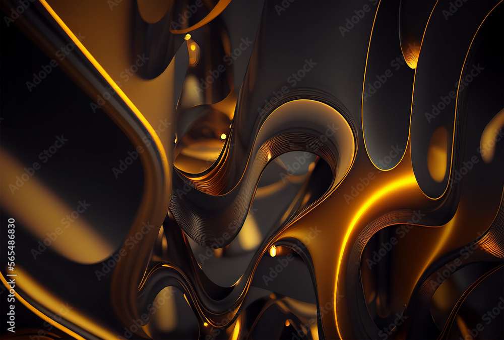3D Render abstract modern futuristic wallpaper featuring lines of different colors background with Generative AI 3D Render abstract modern futuristic wallpaper featuring lines of different colors background with Generative AI