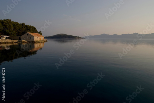 A sea-side house on the island of Iz in Kornati National Park in the Adriatic, Croatia. photo