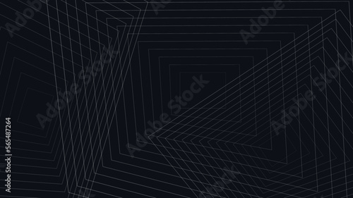 Abstract white pattern of lines on dark background.