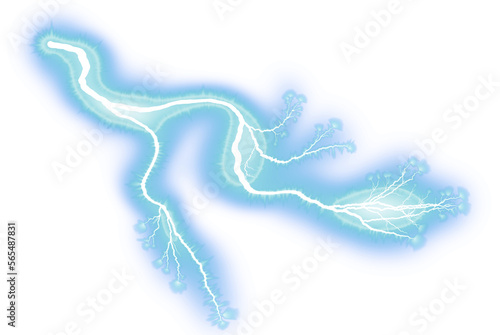 3d illustration electrical storm energy electricity power cyan png