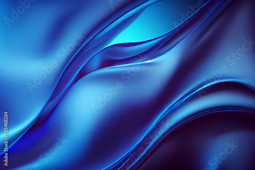 Die Textur von blau Satin-Stoff als Hintergrund - Generative Ai
