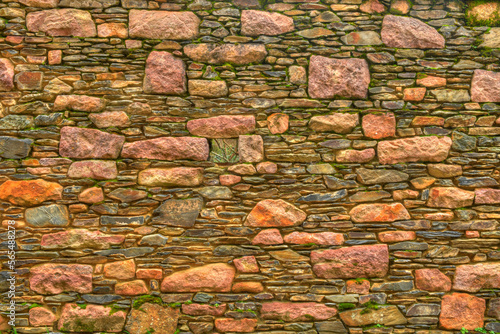 Joli mur de pierres en granit - Bretagne France photo