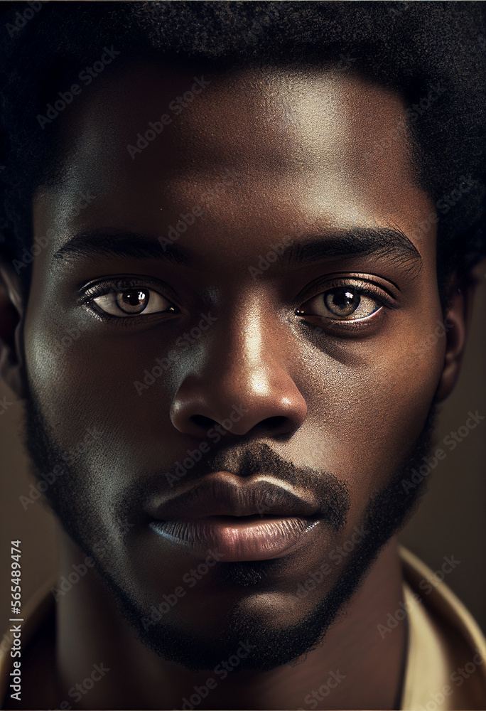 portrait of beautiful african man. Ai generated portrait of beautiful african man. Ai generated