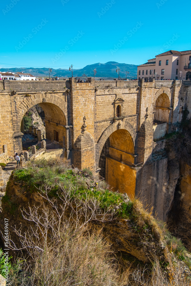 New Bridge (Spanish: Puente Nuevo) from 18th century in Ronda, southern Andalusia, Spain.