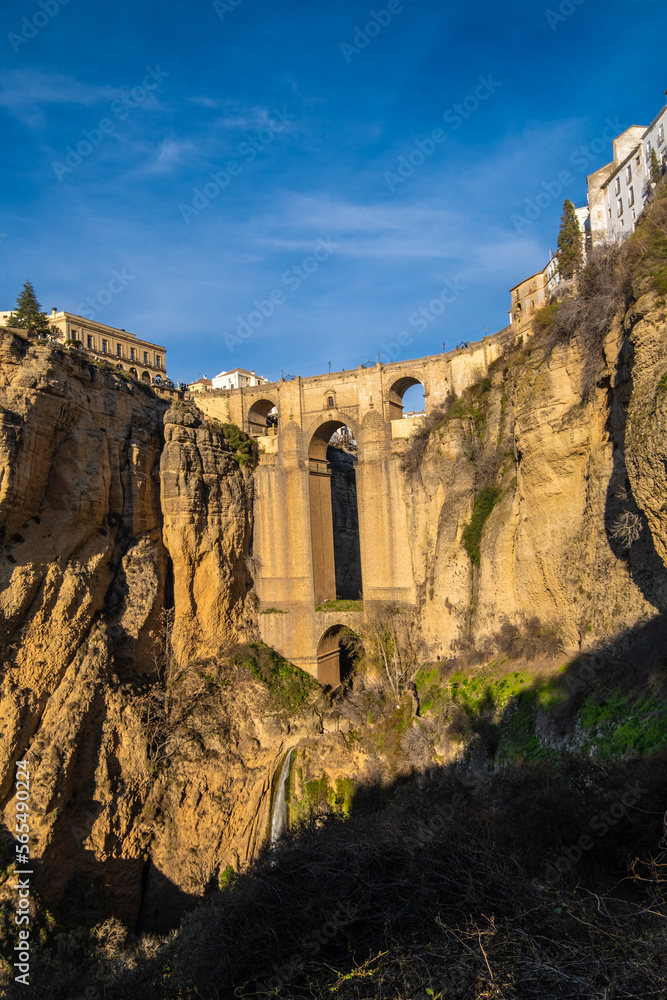 New Bridge (Spanish: Puente Nuevo) from 18th century in Ronda, southern Andalusia, Spain.