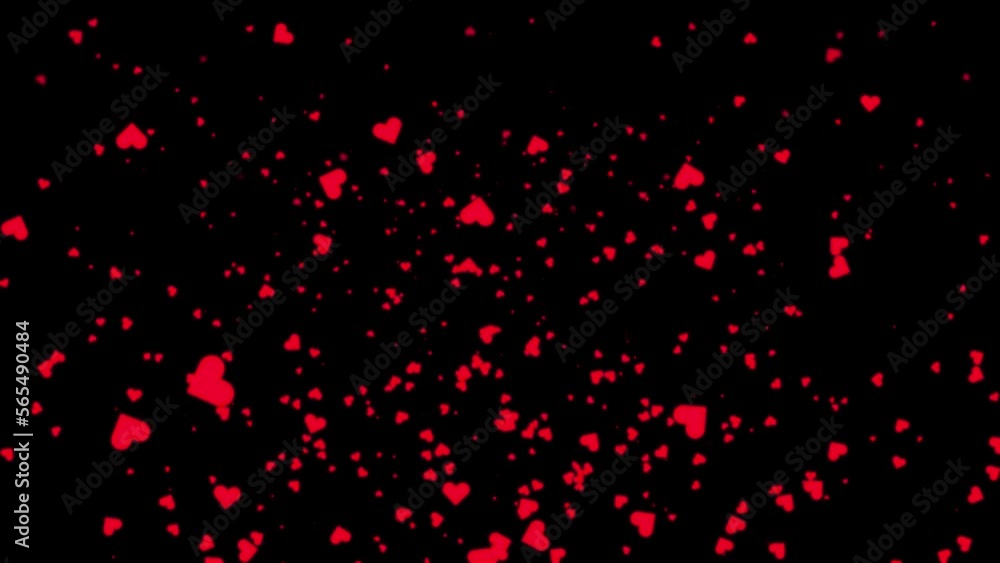 Romantic abstract 4k background. Animation of hearts. Valentine's Day, wedding, date 3d render Romantic abstract 4k background. Animation of hearts. Valentine's Day, wedding, date 3d render