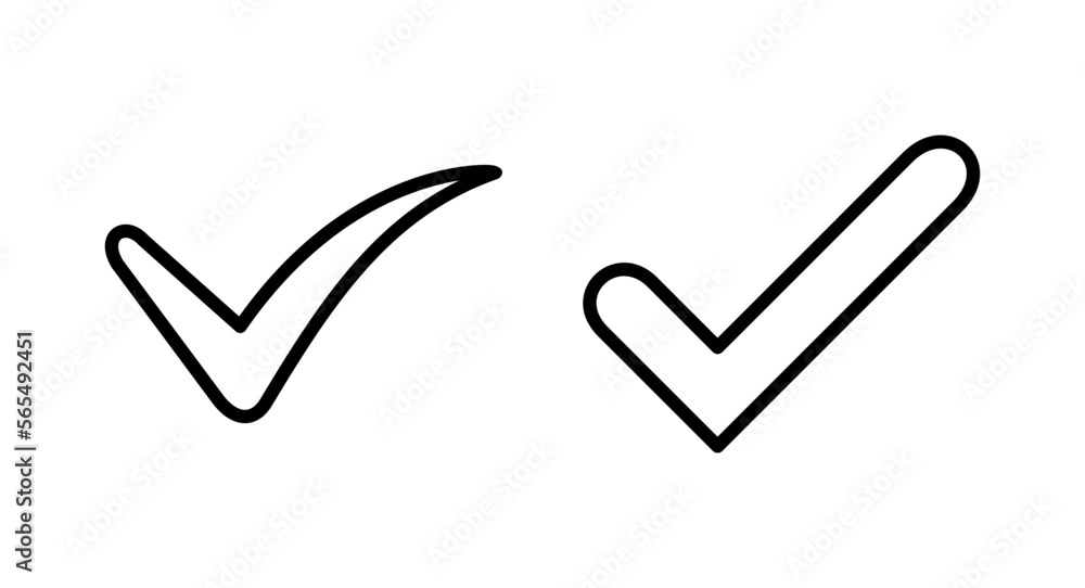 Check mark icon vector illustration. Tick mark sign and symbol Check mark icon vector illustration. Tick mark sign and symbol