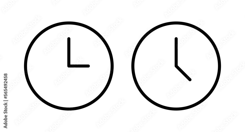 Clock icon vector illustration. Time sign and symbol. watch icon Clock icon vector illustration. Time sign and symbol. watch icon