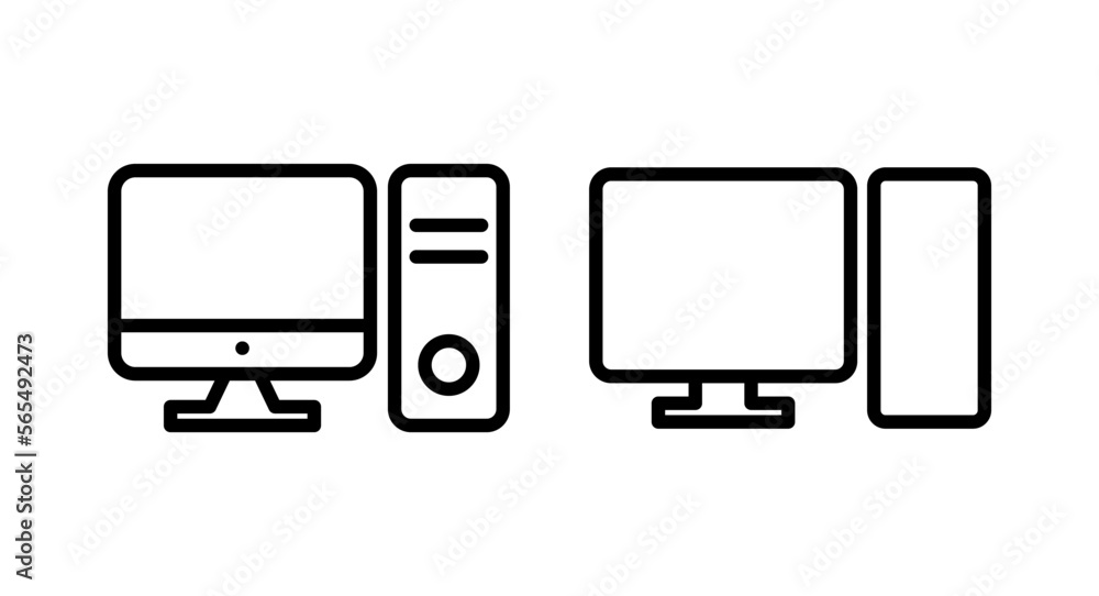 Computer icon vector illustration. computer monitor sign and symbol Computer icon vector illustration. computer monitor sign and symbol