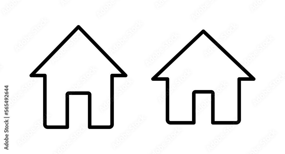 Home icon vector illustration. House sign and symbol Home icon vector illustration. House sign and symbol