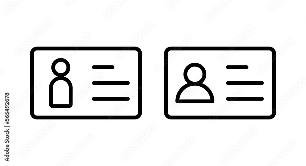 License icon vector illustration. ID card icon. driver license, staff identification card License icon vector illustration. ID card icon. driver license, staff identification card