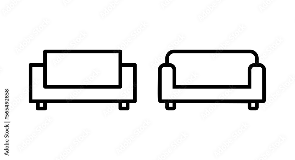 Sofa icon vector illustration. sofa sign and symbol. furniture icon Sofa icon vector illustration. sofa sign and symbol. furniture icon