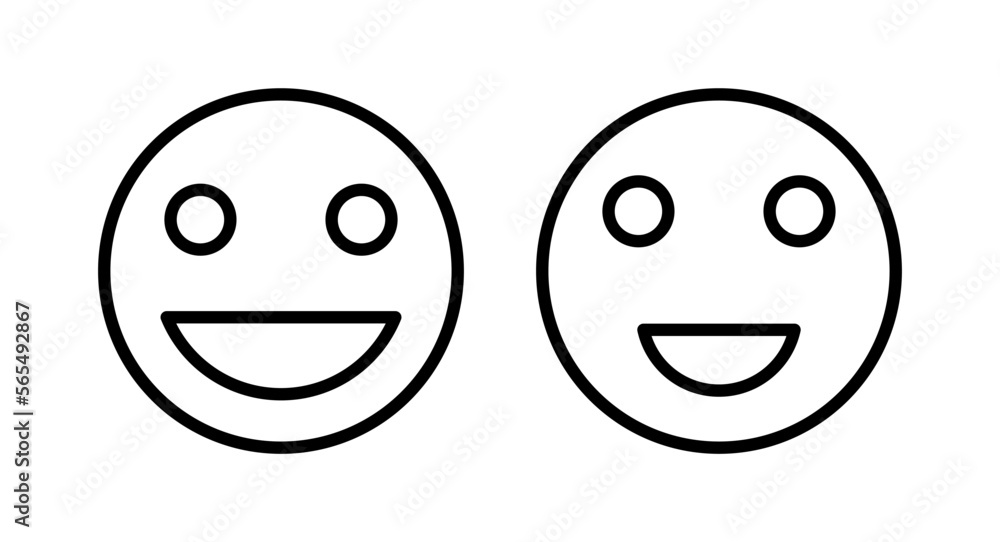 Fototapeta premium smile icon vector illustration. smile emoticon icon. feedback sign and symbol