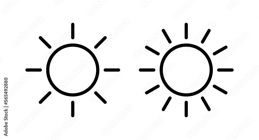 Sun icon vector illustration. Brightness sign and symbol. Sun icon vector illustration. Brightness sign and symbol.