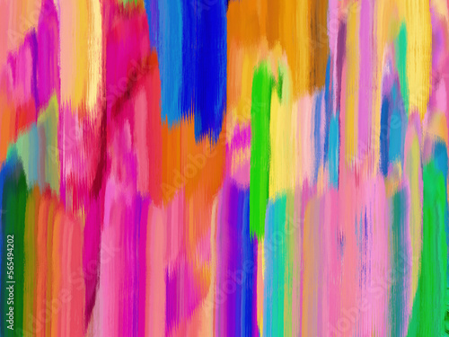Background abstract brush line green blue pink yellow