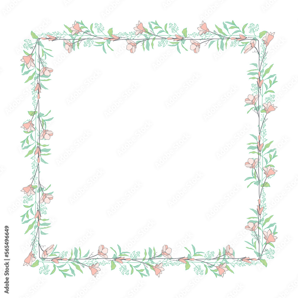 Square Floral Wreath